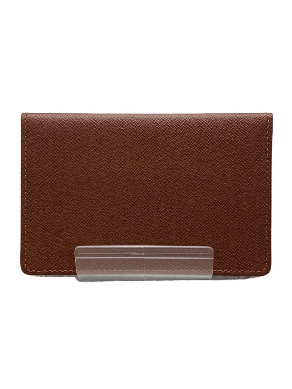 LOUIS VUITTON Porte Wallet Cartes Vertical Taiga Brown Leather Brown